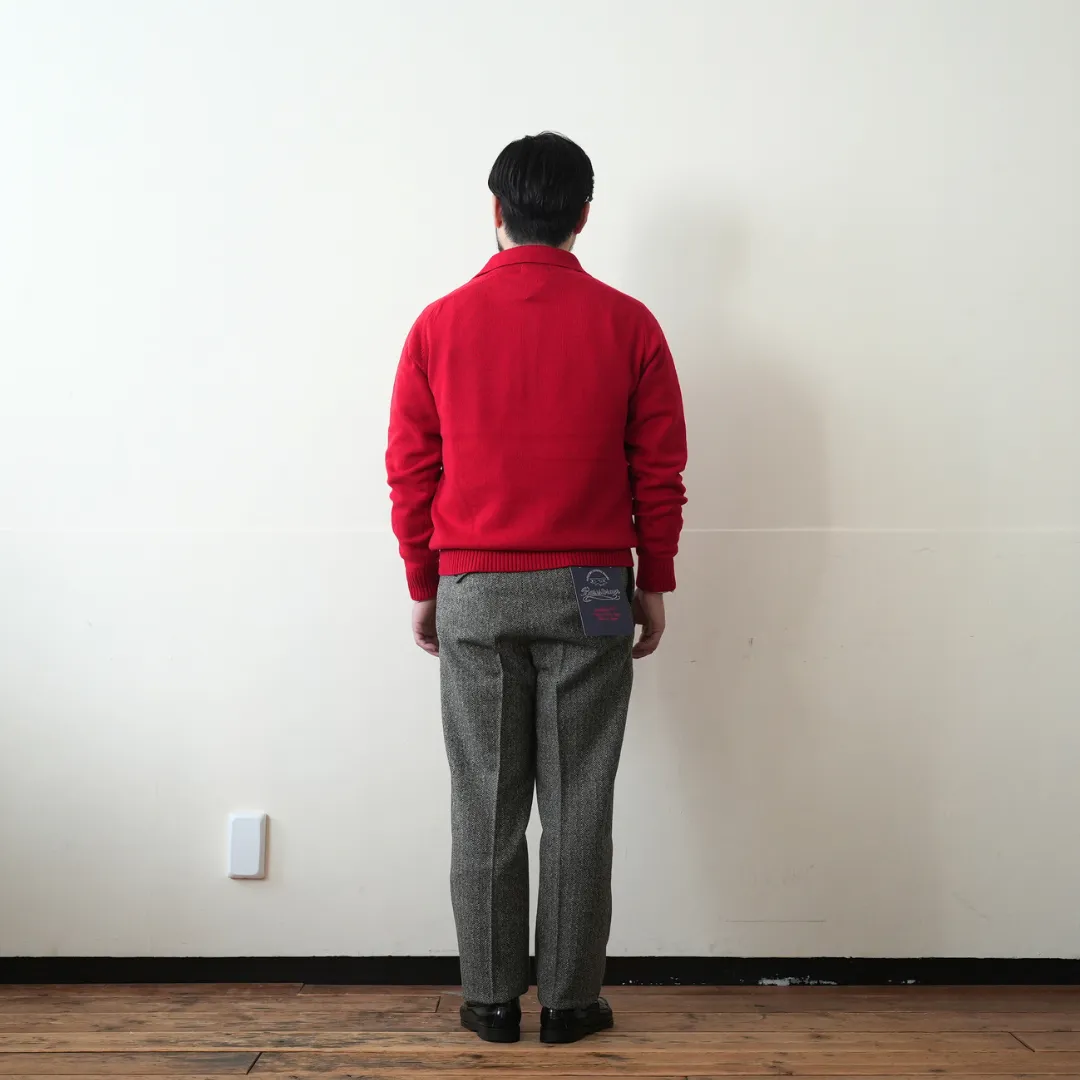 Cotton Wool Mid-gauge Polo 着用 BACK 全身